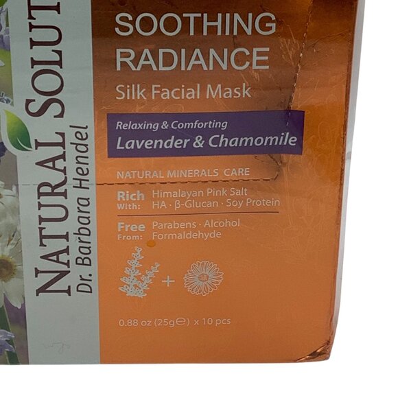 Natural Solution Lavender Chamomile Soothing Radiance Silk Facial Masks 10 Pack - Picture 2 of 6